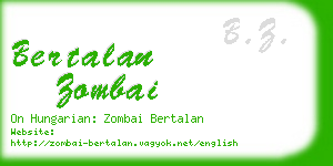 bertalan zombai business card